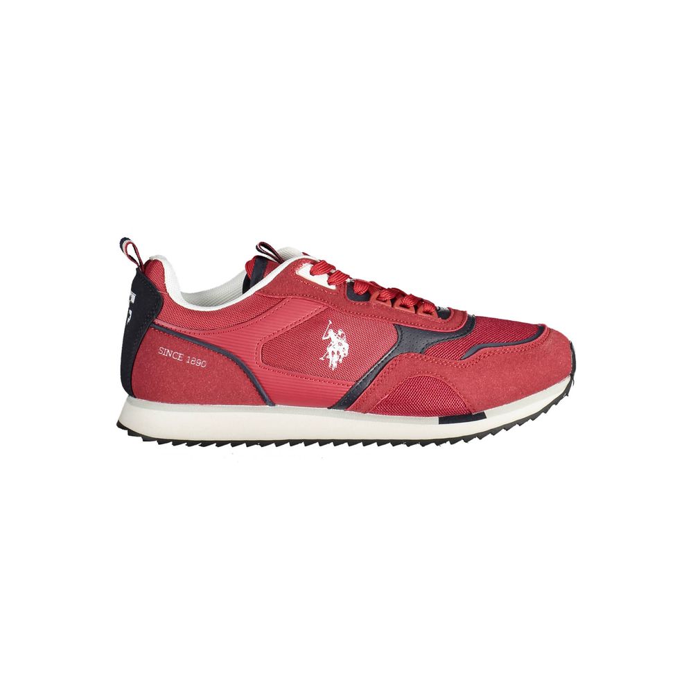Red Polyester Sneaker