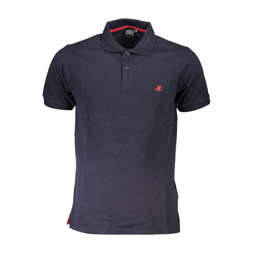 Blue Cotton Polo Shirt