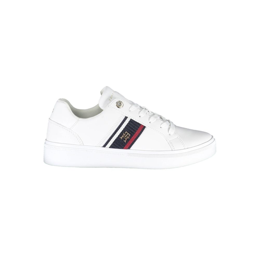 White Polyester Sneaker