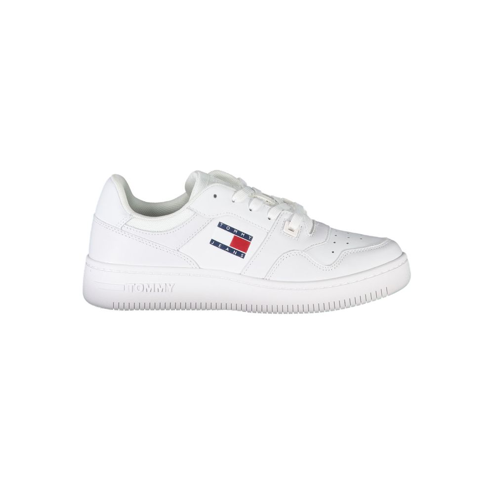 White Polyester Sneaker