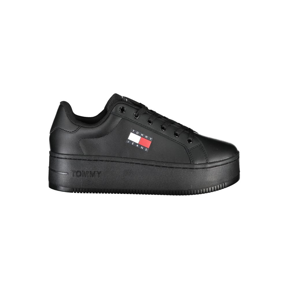 Black Polyester Sneaker