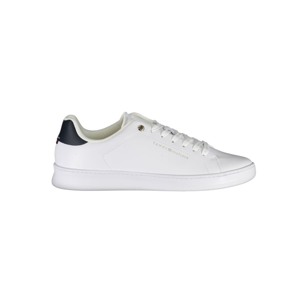 White Polyester Sneaker