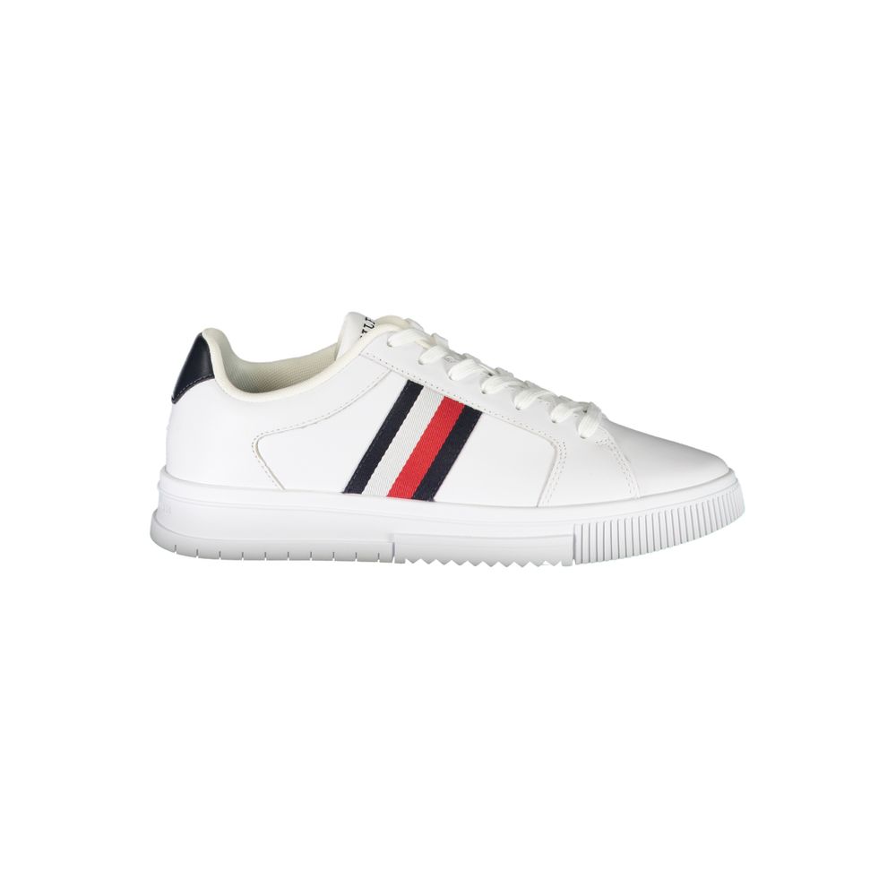 White Polyester Sneaker
