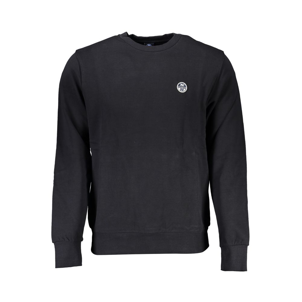 Black Cotton Men Sweater