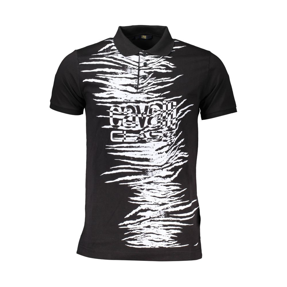 Black Cotton Polo Shirt