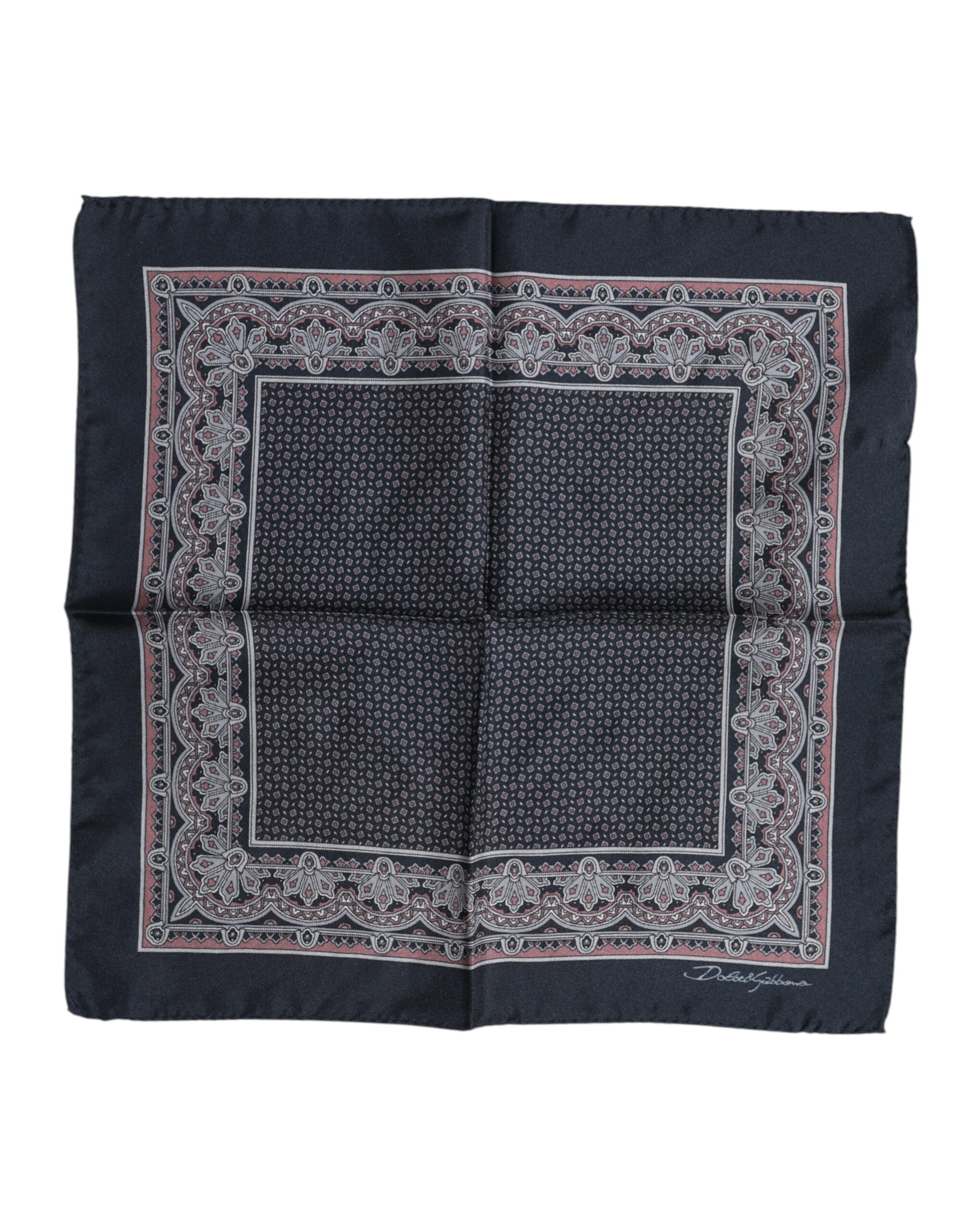 Multicolor Fantasy Silk Square Foulard Scarf