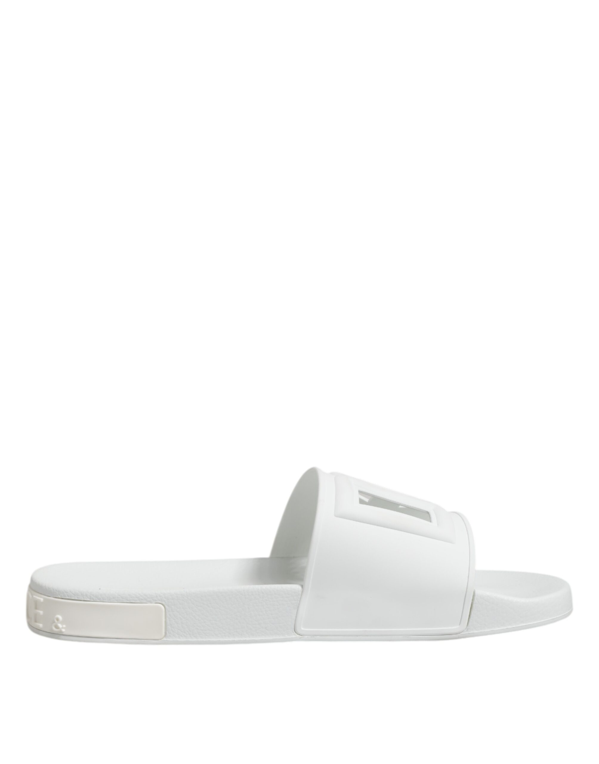 White Rubber Sandals Slides Beachwear Shoes