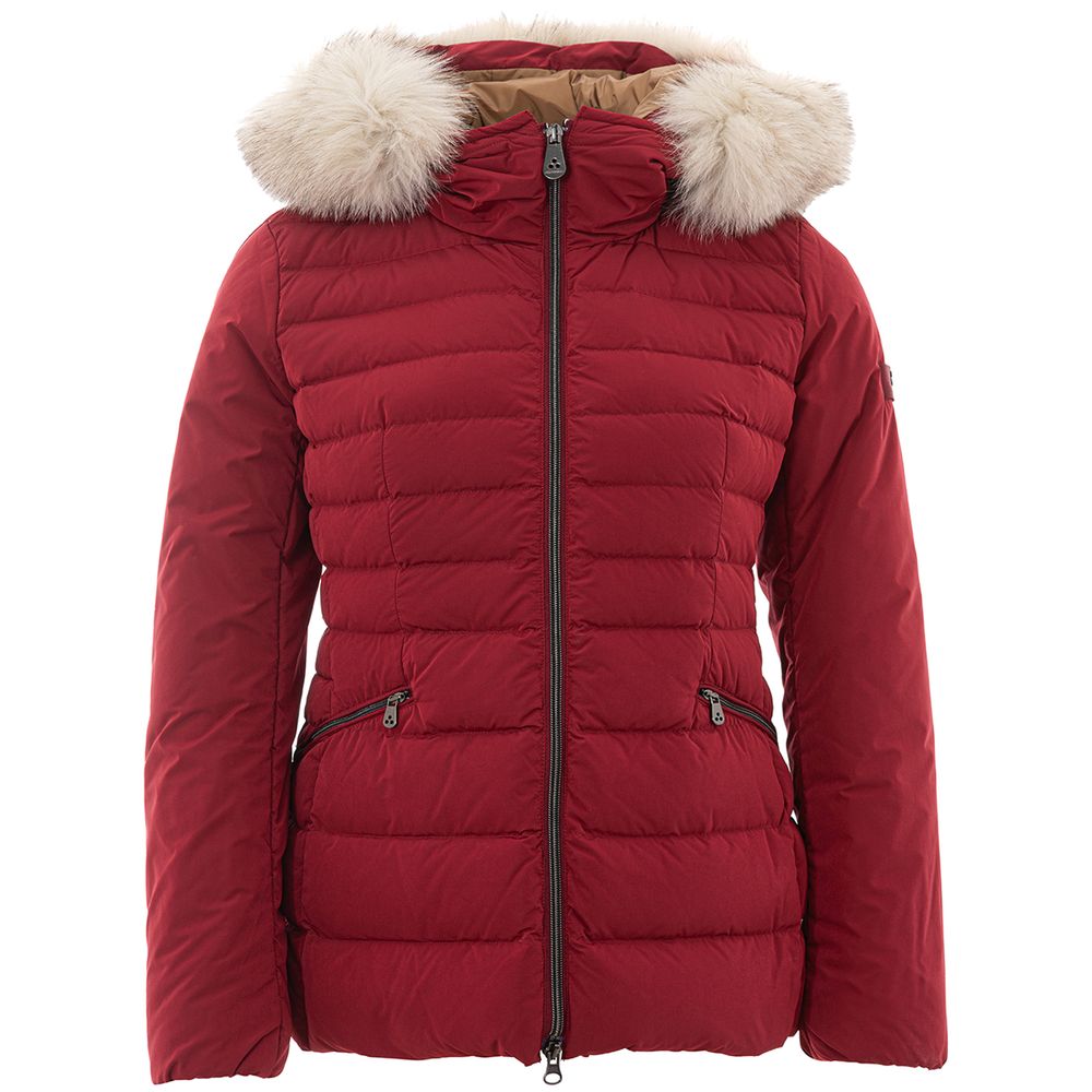 Bordeaux Polyester Jackets & Coat