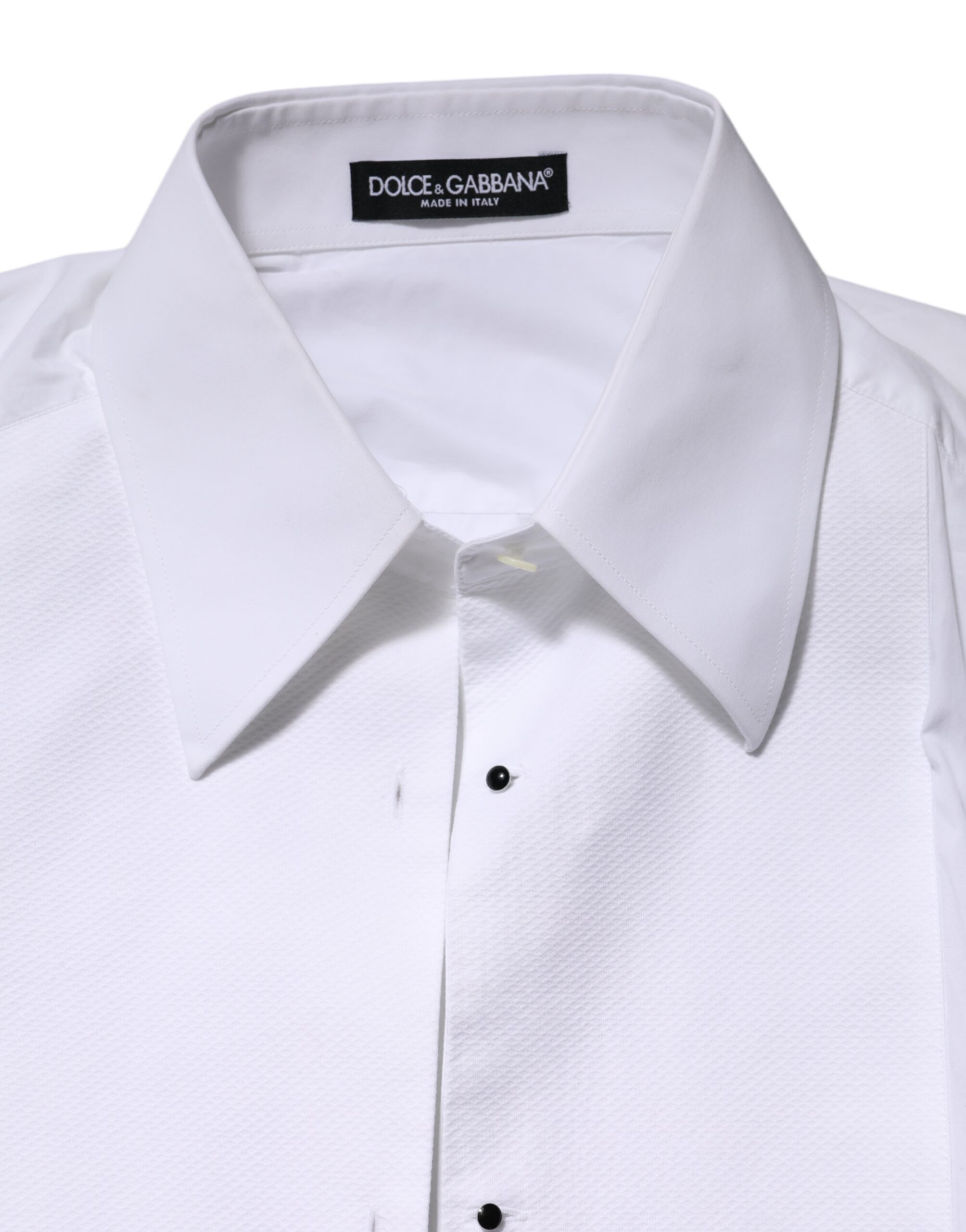 Dolce & Gabbana weiß Baumwolle Langarm Kragen Top Damen Shirt authentisch - Bild 5 von 9