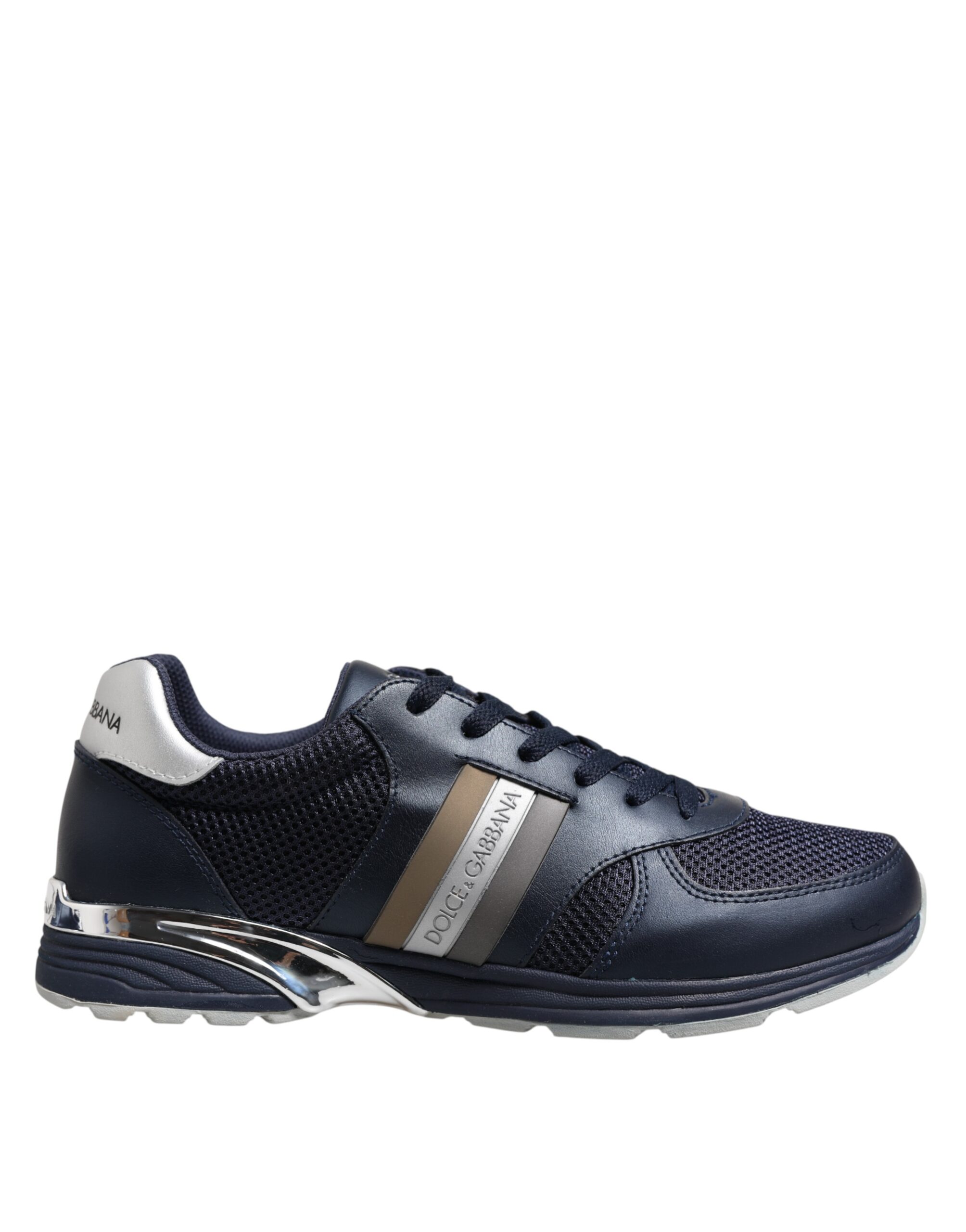 Blue Leather Low Tops Men Sneakers Shoes