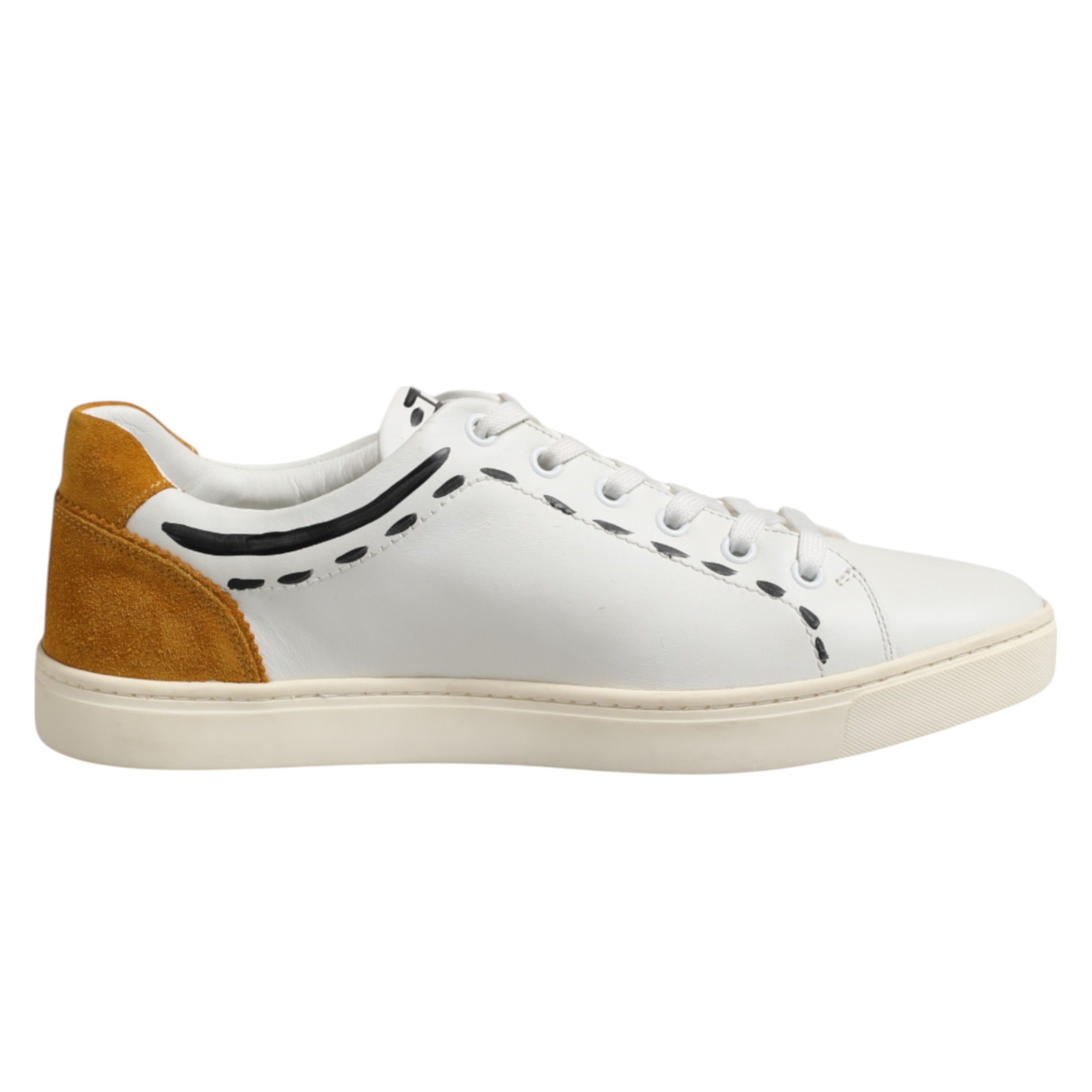 White Leather MILANO Low Top Sneakers Shoes