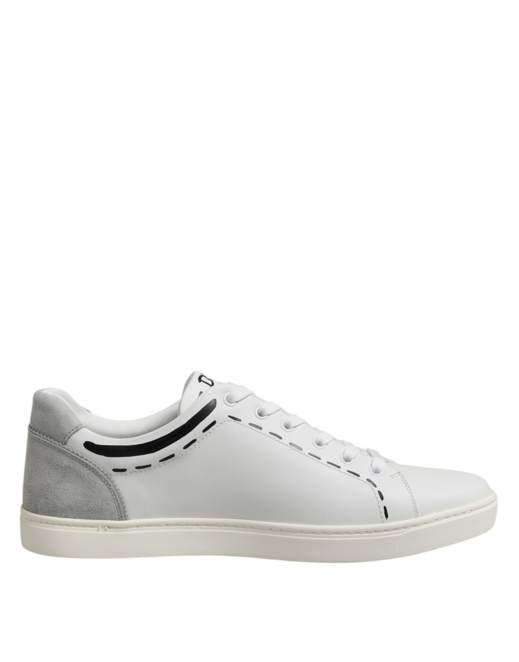 White Leather MILANO Low Top Sneakers Shoes