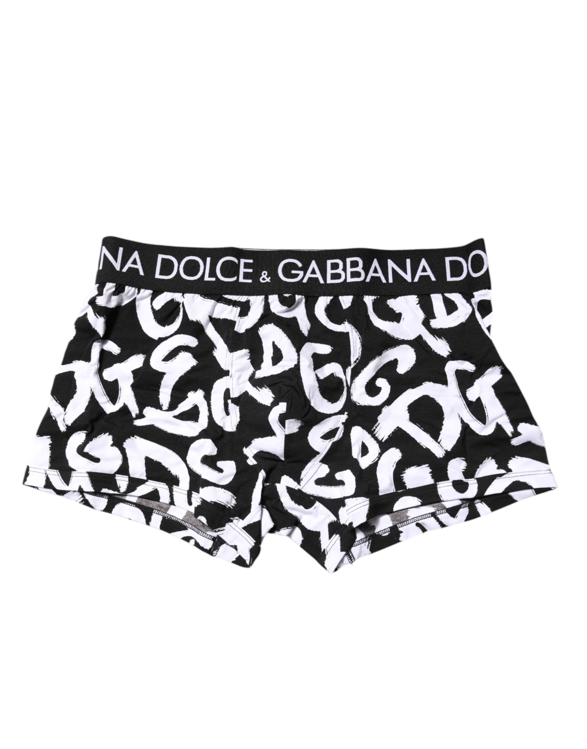 Black White Logo Print Regular Boxer Underwear