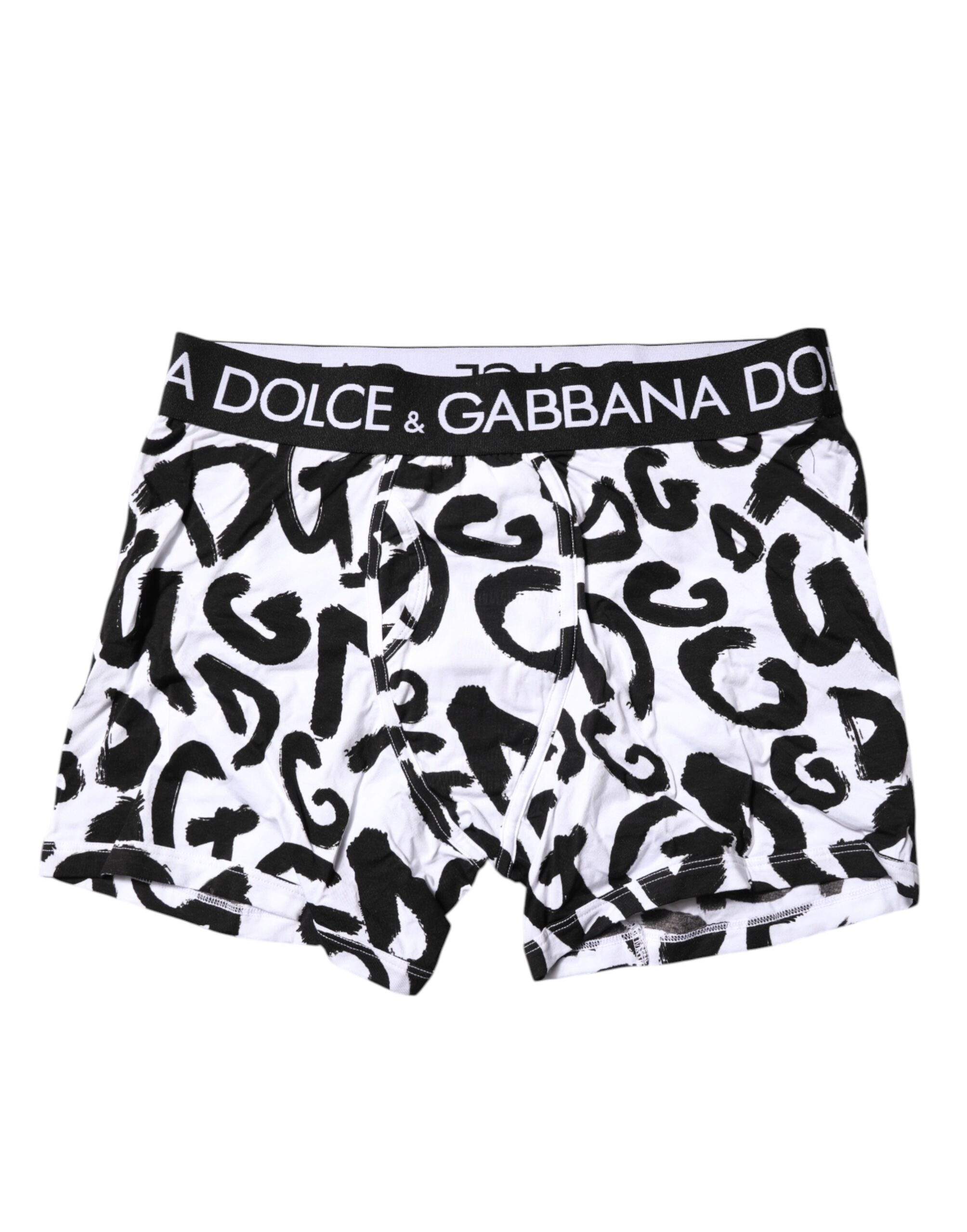 Black White Logo Print Regular Boxer Underwear