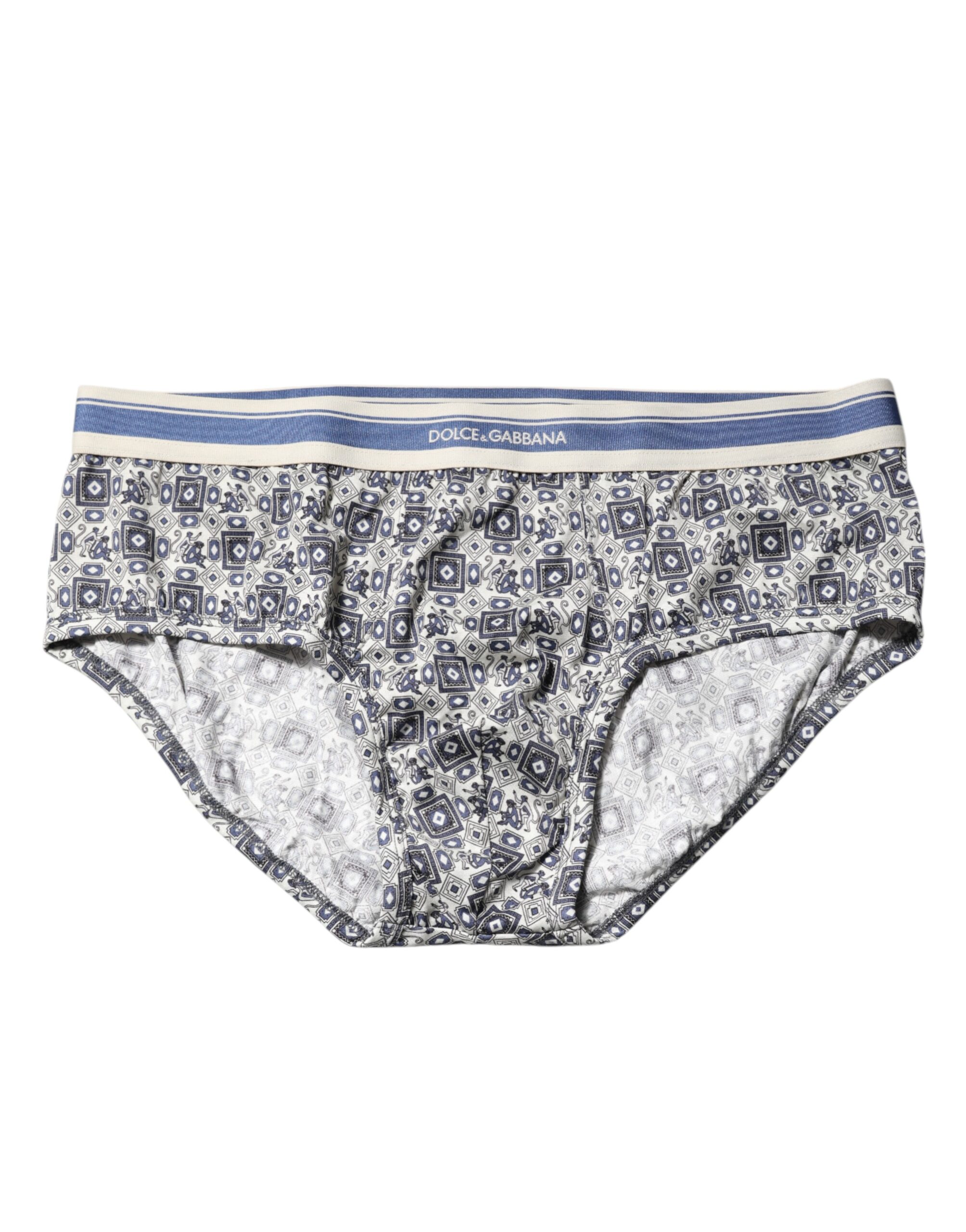 Multicolor Patterned Regular Brief Underwear