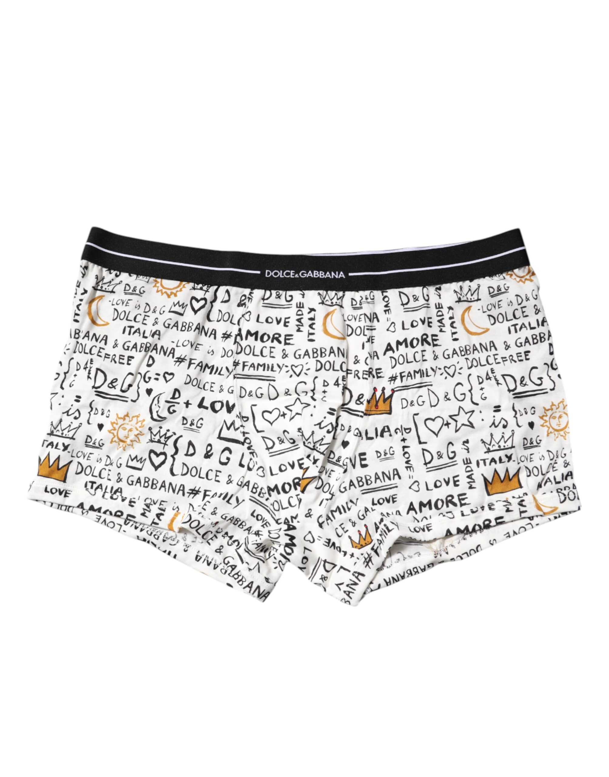 White Printed Cotton Regular Boxer Underwear