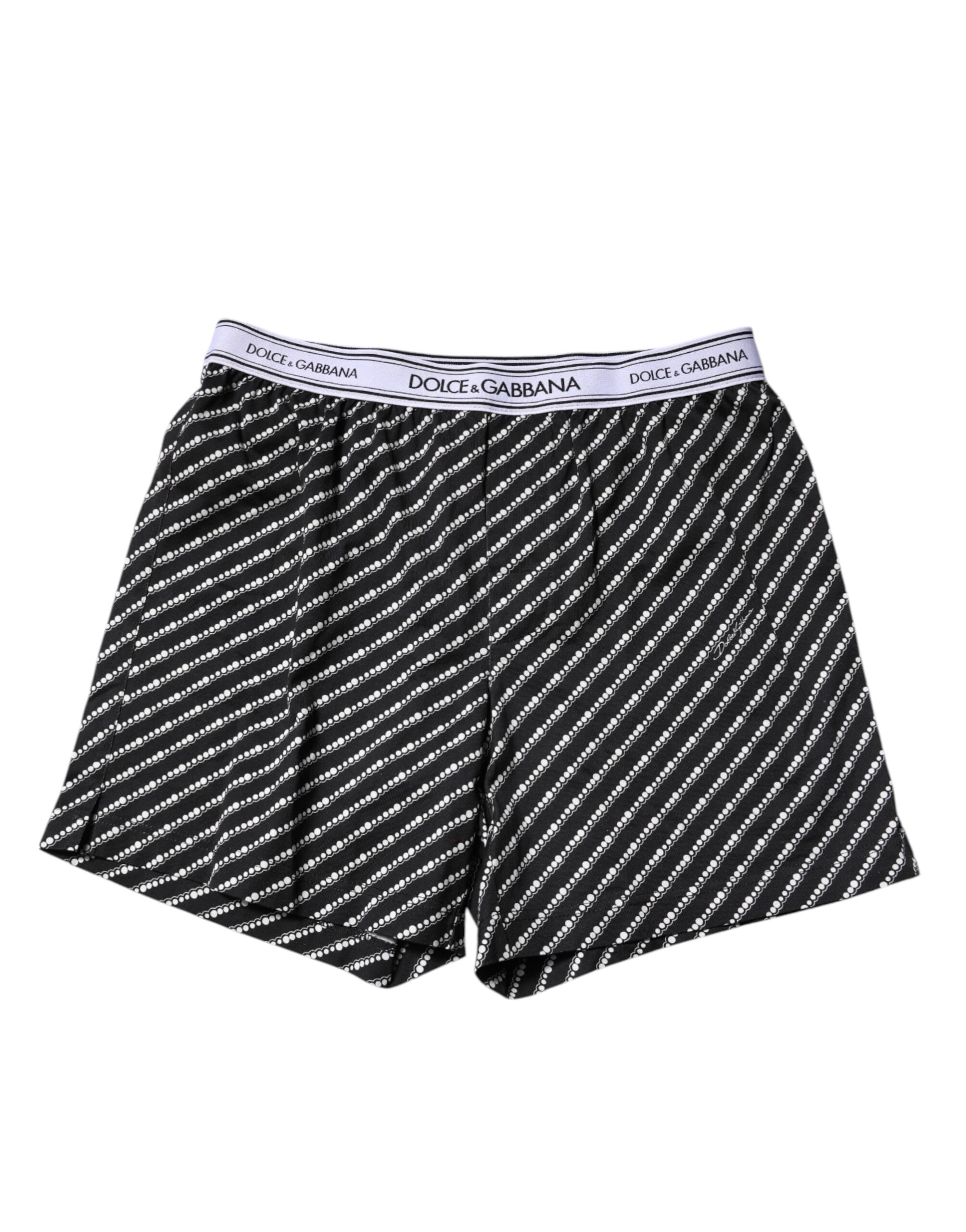 Black White Cotton Men Boxer Shorts Underwear