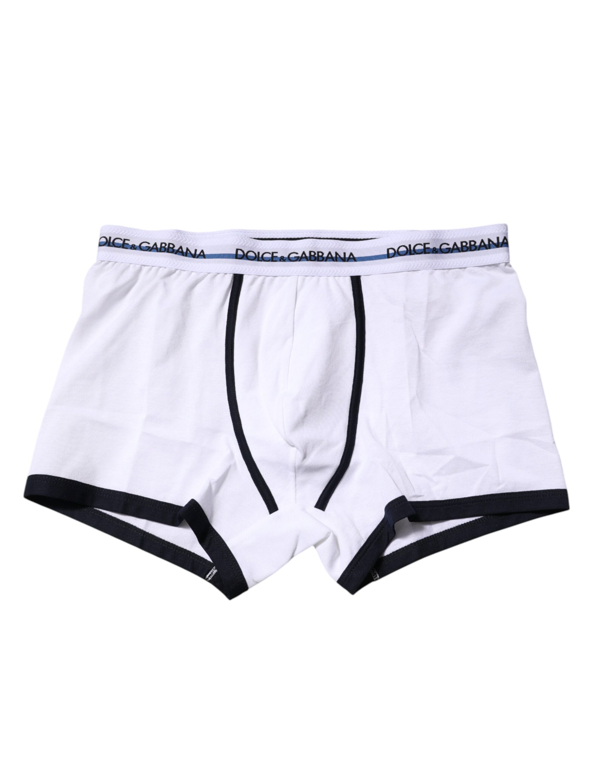White Black Cotton Stretch Boxer Underwear