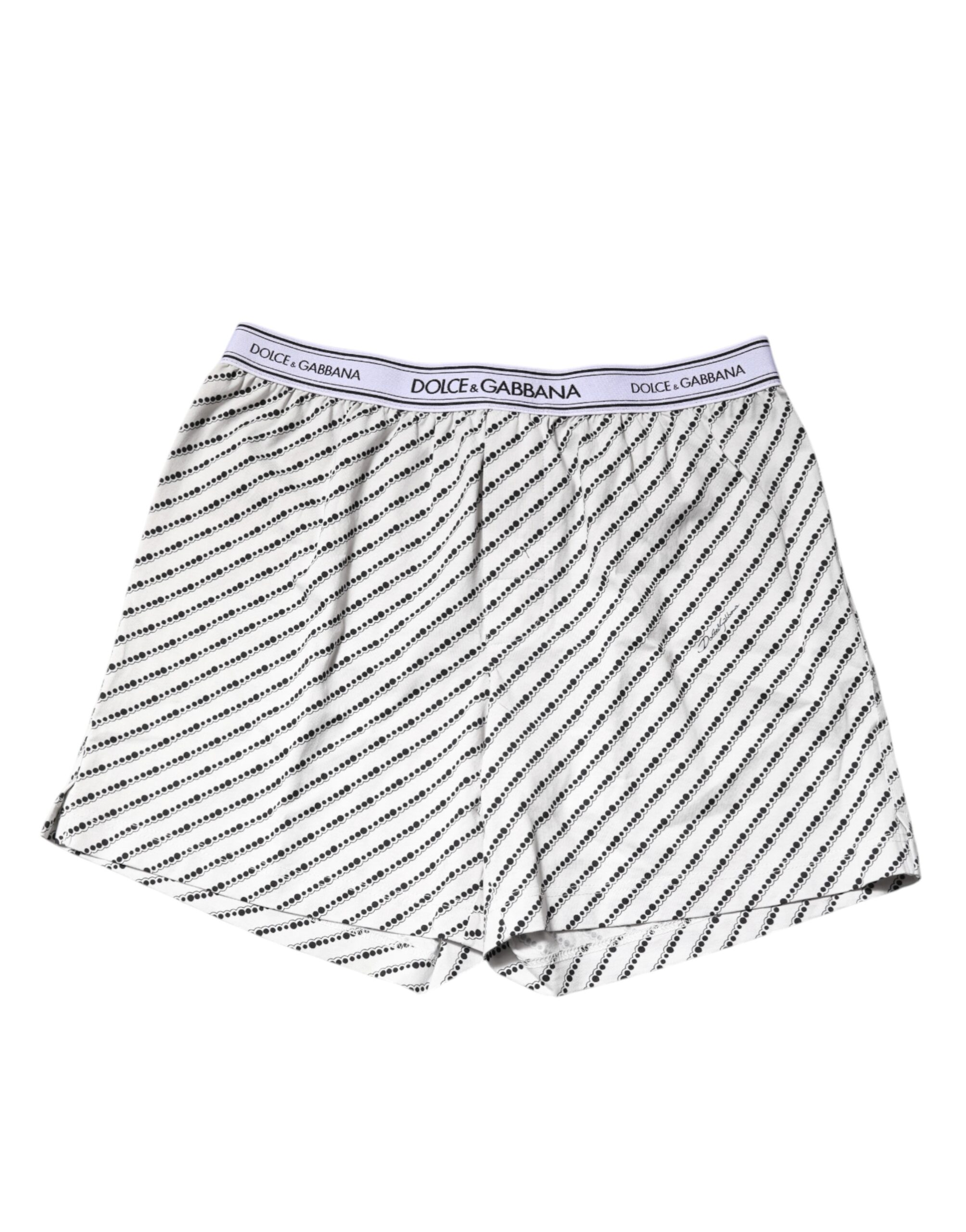 White Black Patterned Regular Boxer Underwear