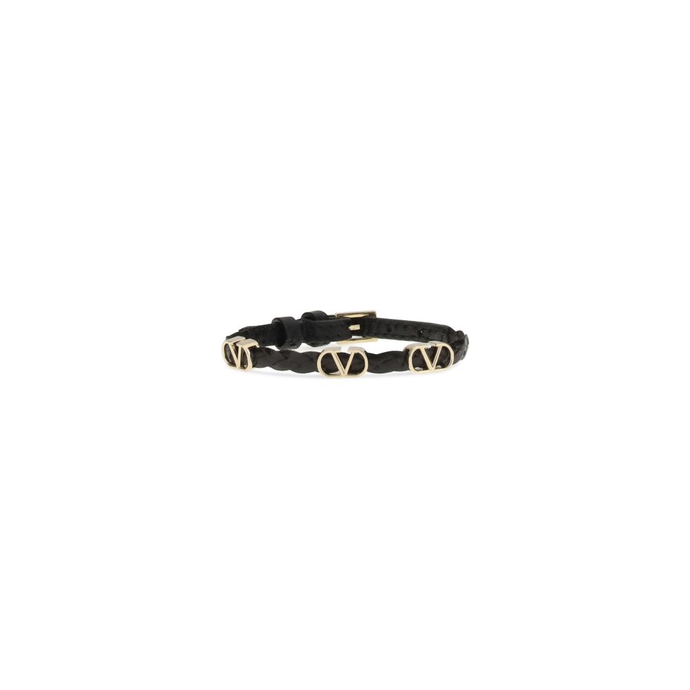 Leather VLogo Bracelet