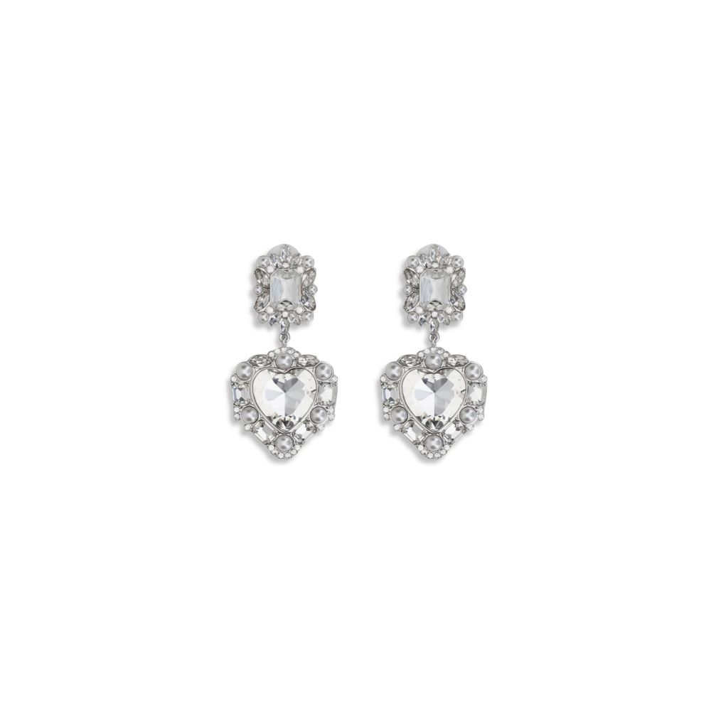 Earrings with heart-shaped pendant