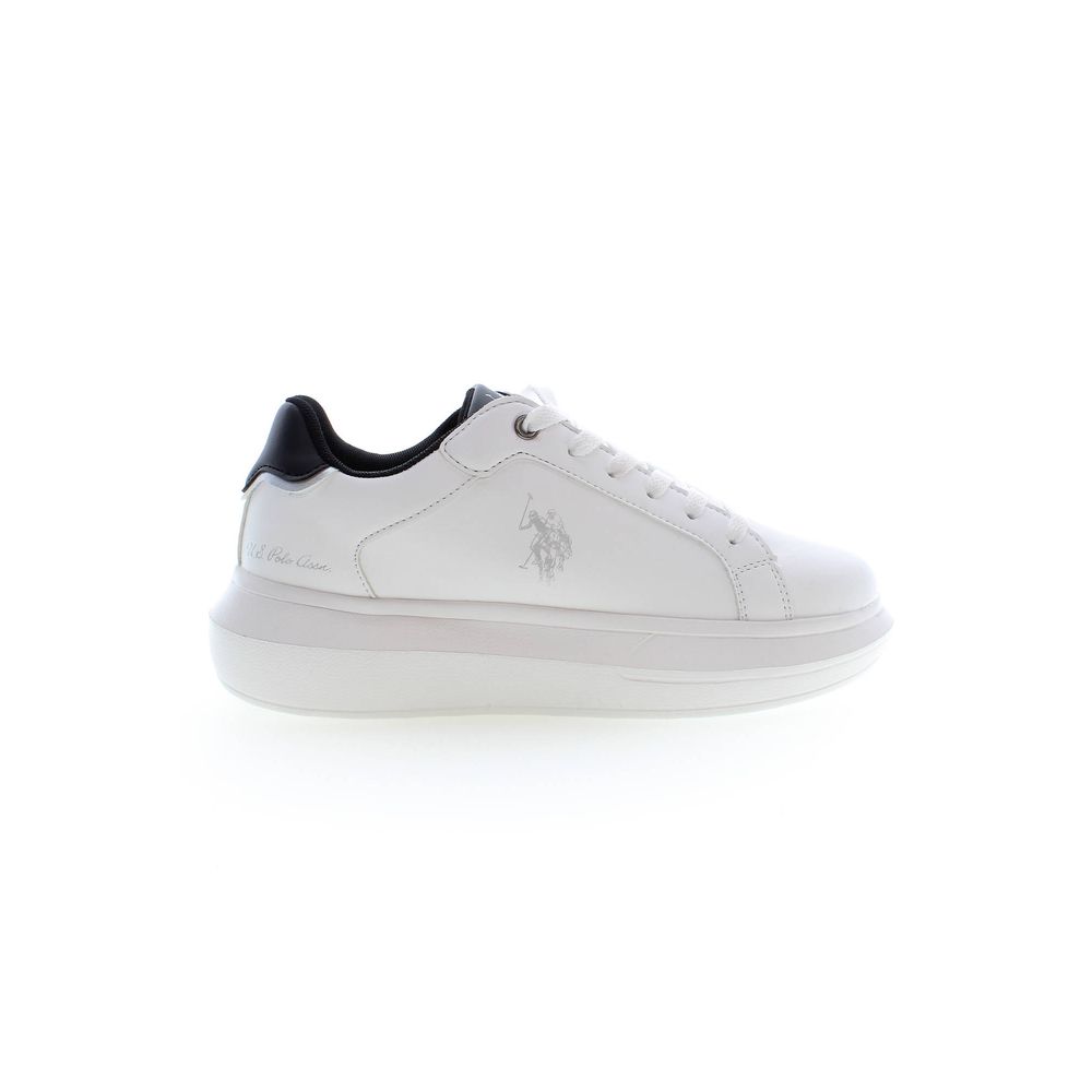 White Polyester Sneaker