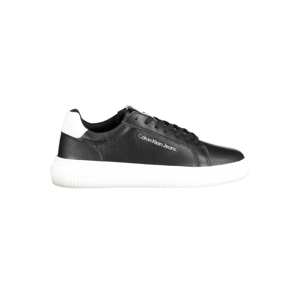 Black Polyester Sneaker
