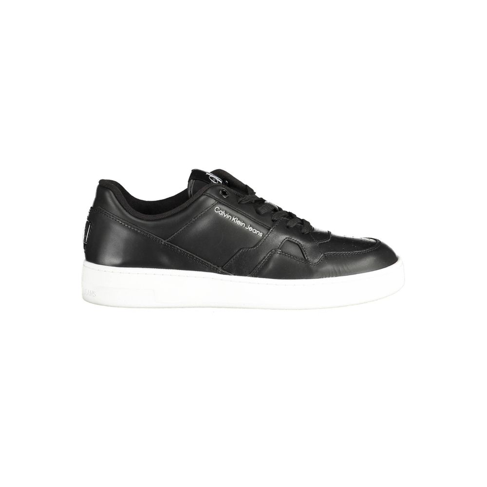 Black Polyester Men Sneaker