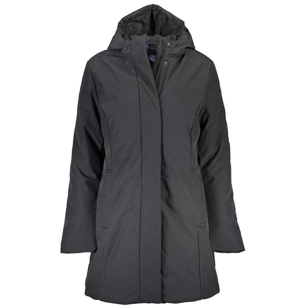 Black Polyester Jackets & Coat