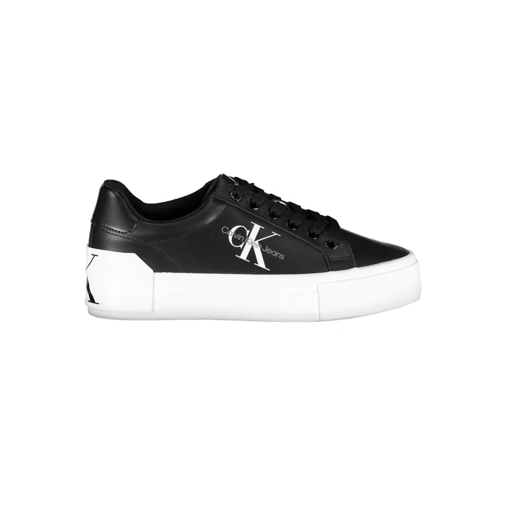 Black Polyester Sneaker