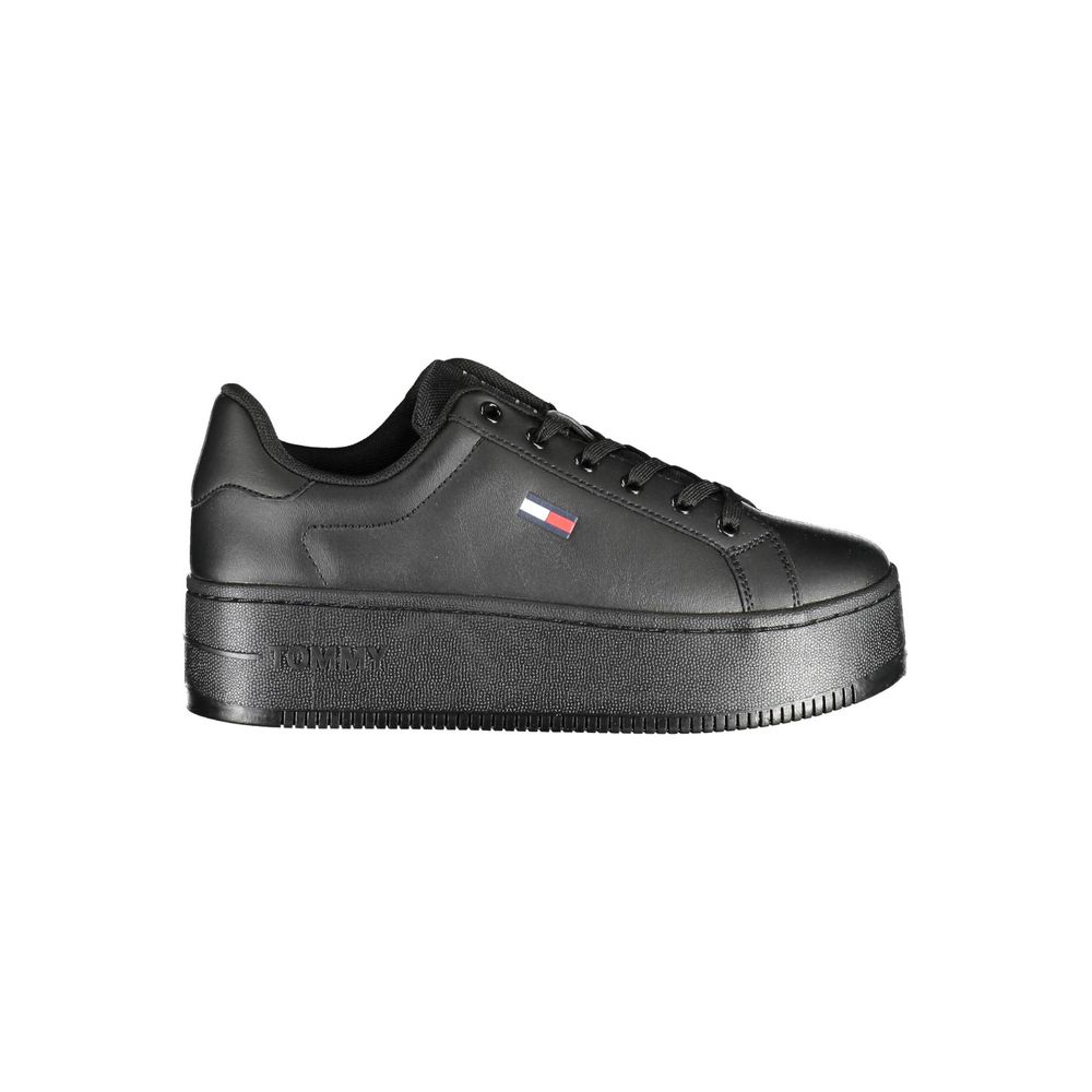 Black Polyester Sneaker