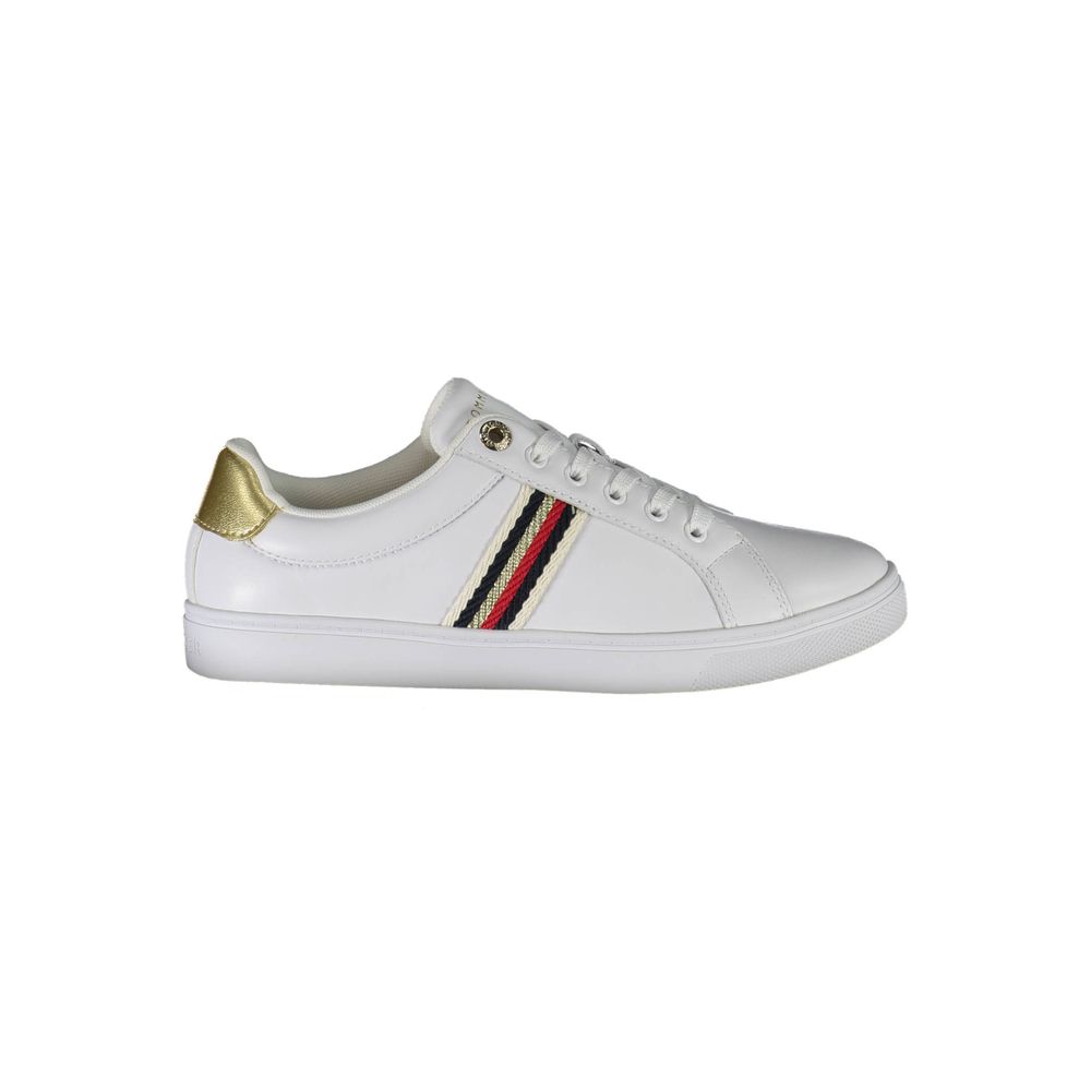 White Polyester Sneaker