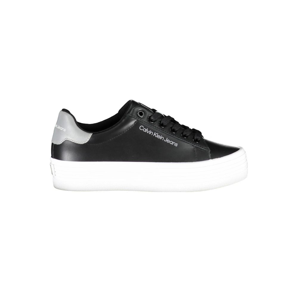Black Polyester Sneaker