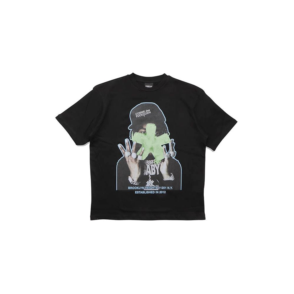 Comme Des Fuckdown Black Cotton Men's T-Shirt