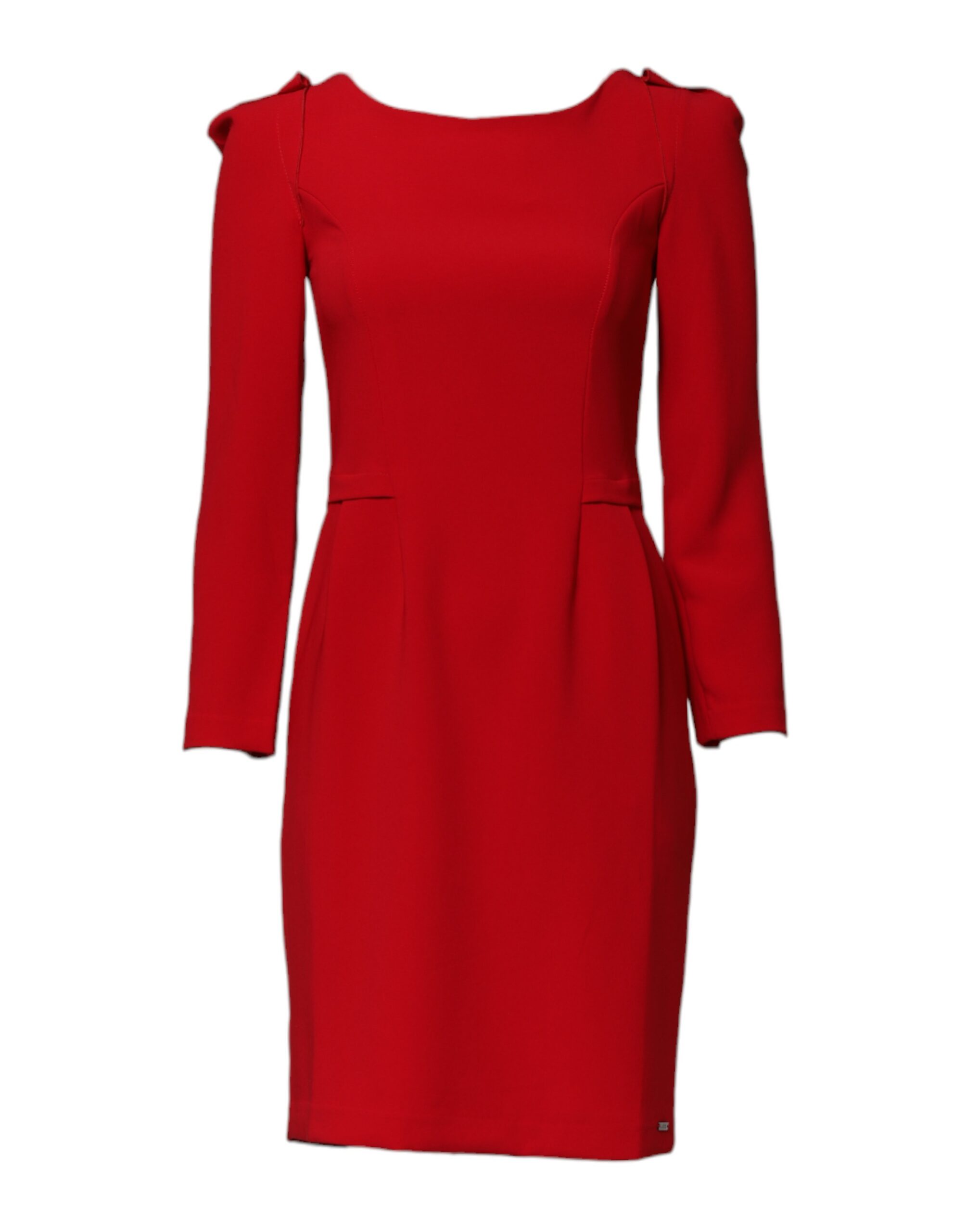 Red Above Knee Long Sleeves Sheath Dress