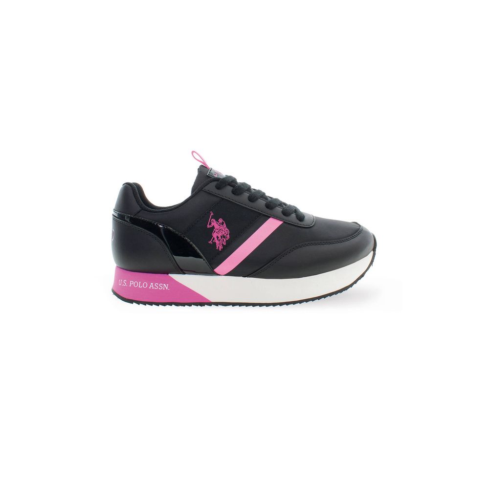 Black Polyester Sneaker