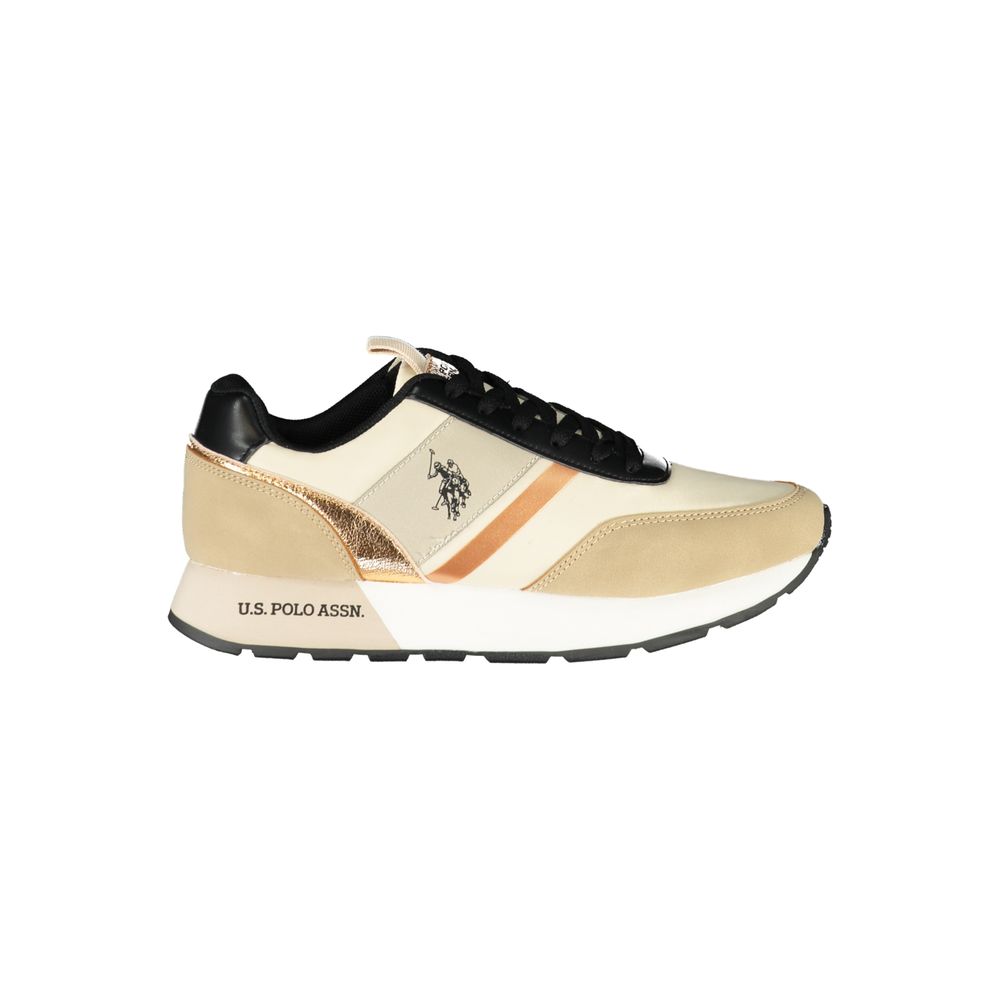 Beige Polyester Sneaker
