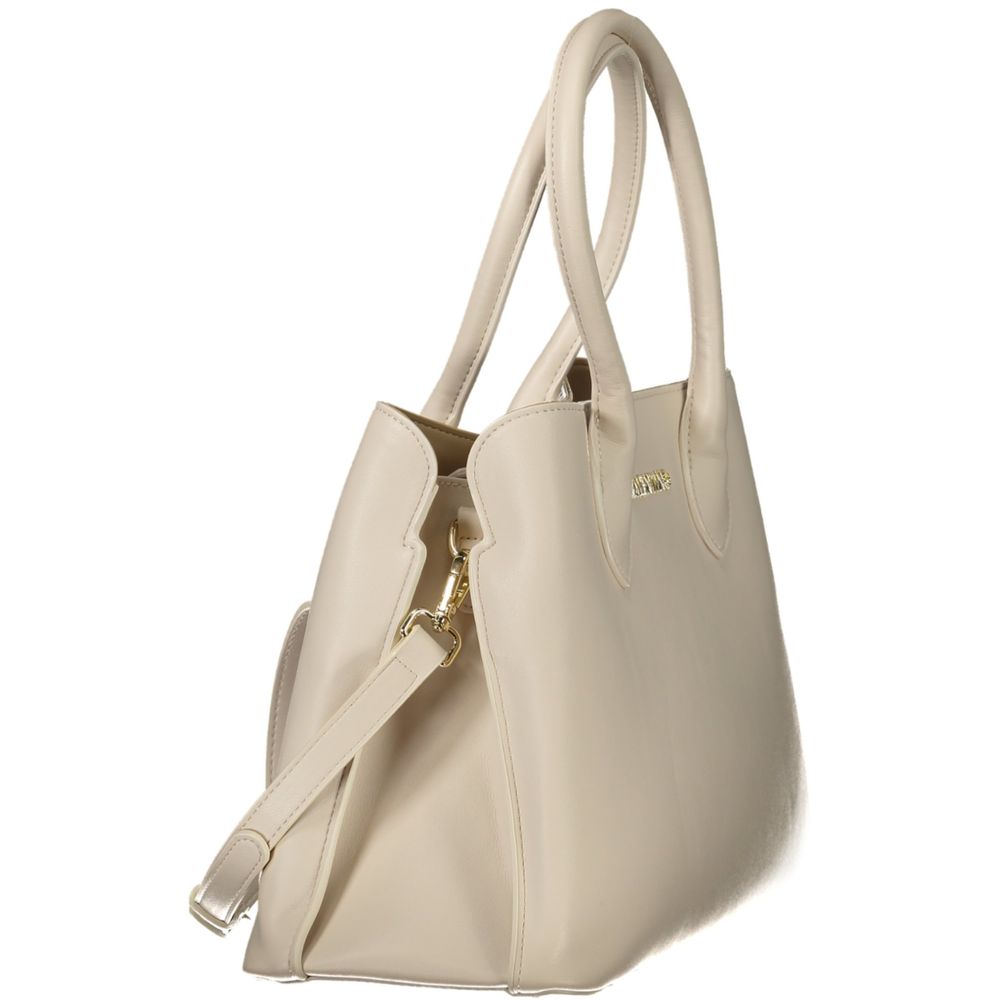 Mario Valentino Beige Polyurethane Women Handbag - Image 3