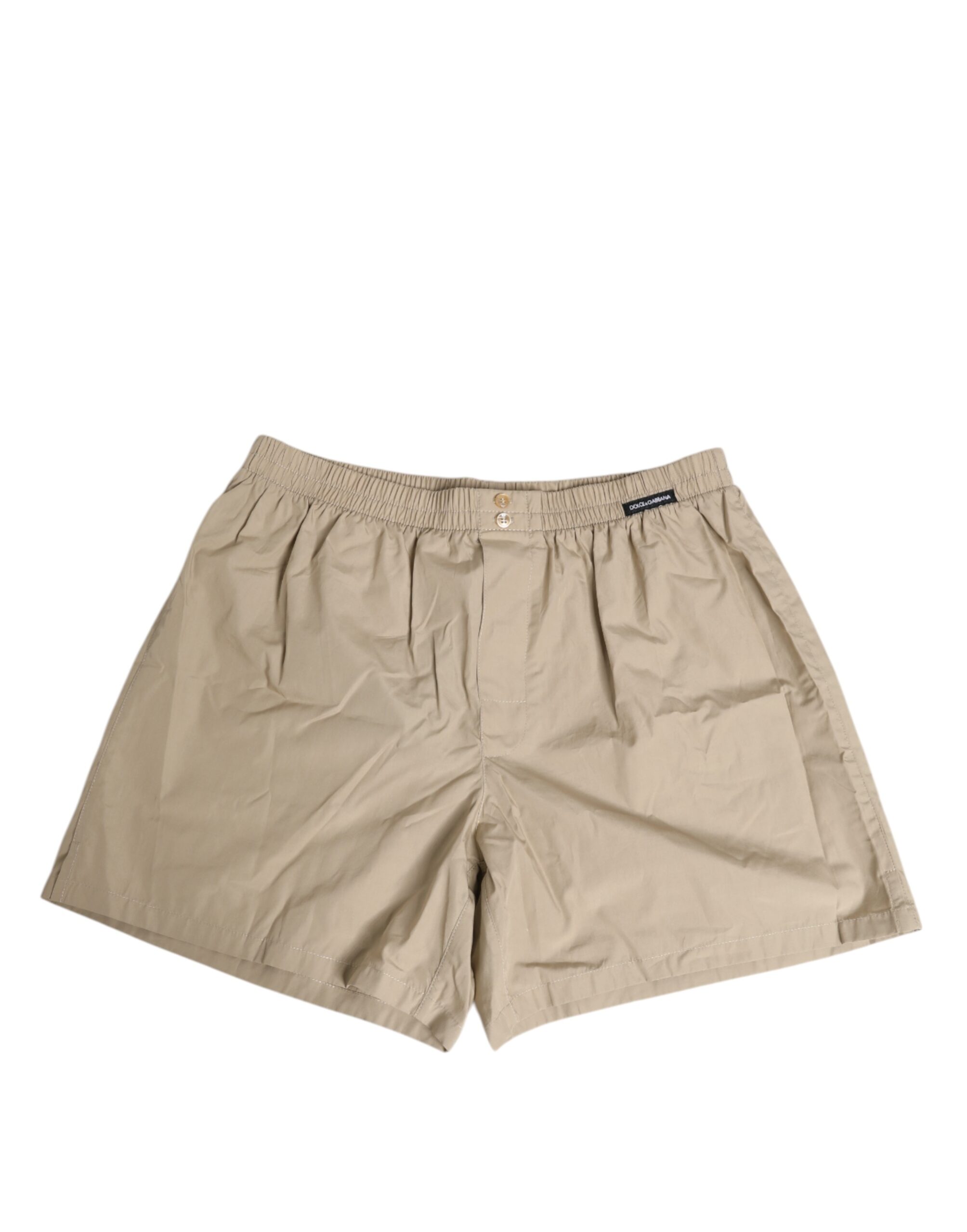 Beige Cotton Regular Boxer Shorts Underwear
