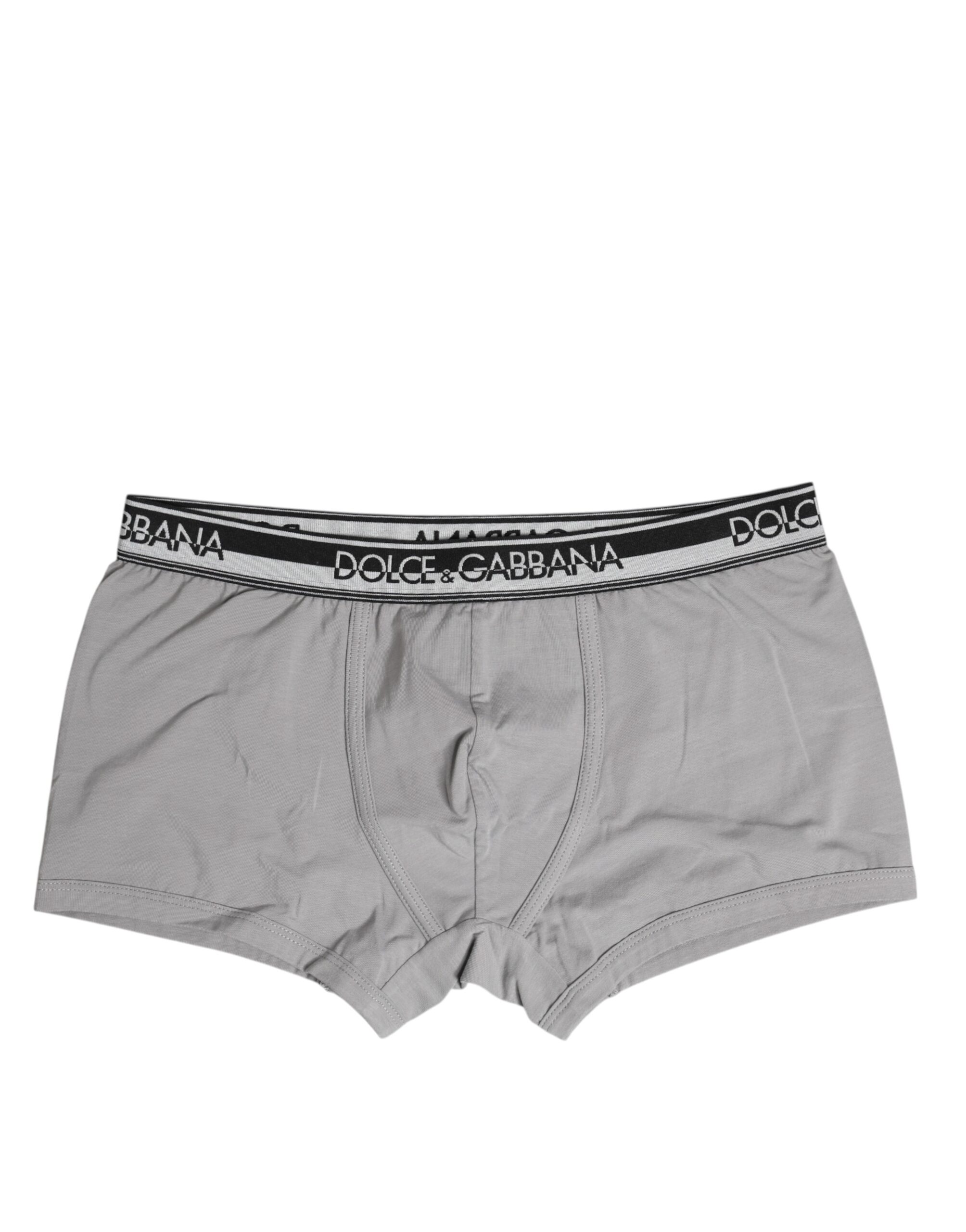 Gray Cotton Stretch Regular Boxer Underwear