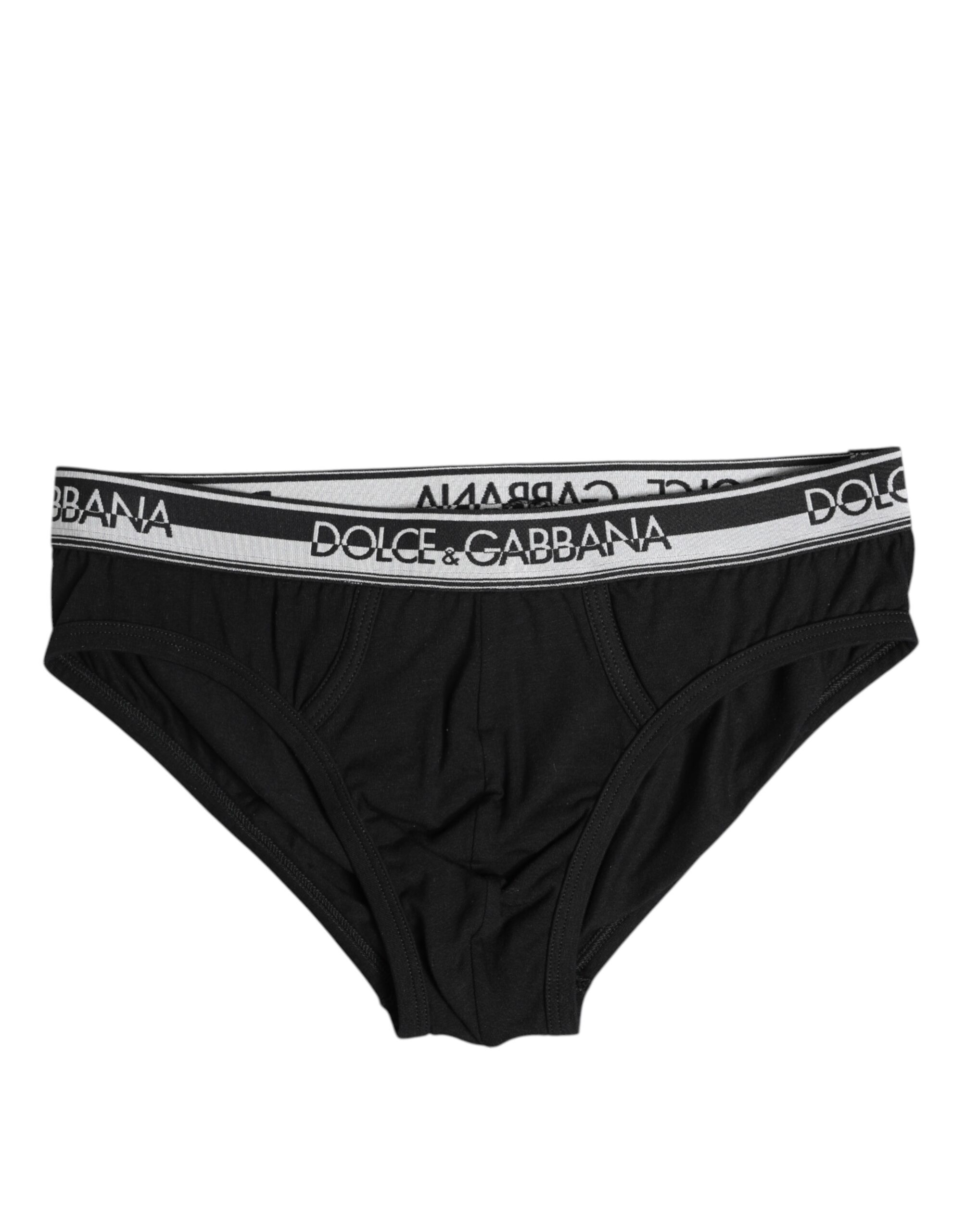 Black Cotton Stretch Regular Brief Underwear