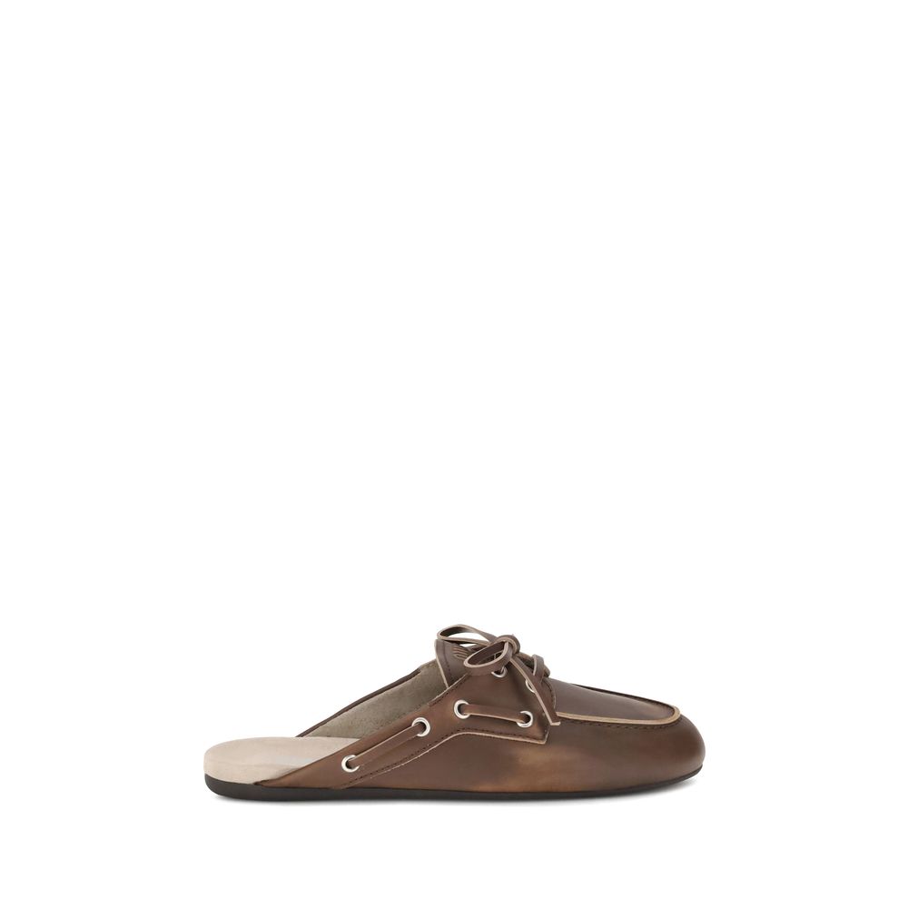 Leather Sabot Loafers