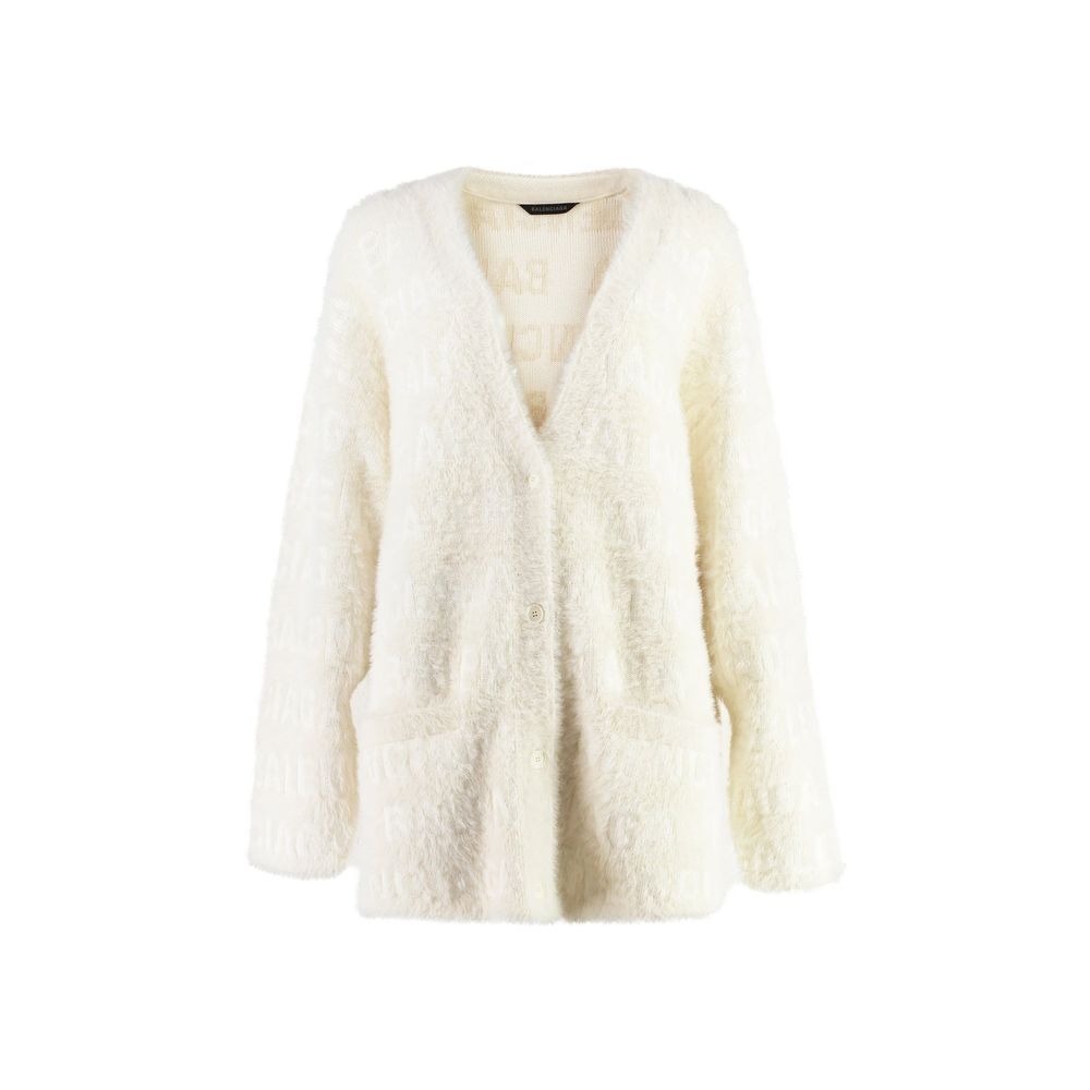 Wool Blend Jacquard Cardigan