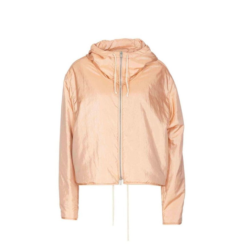 Blend Silk Zip-Up Hooded Jacket