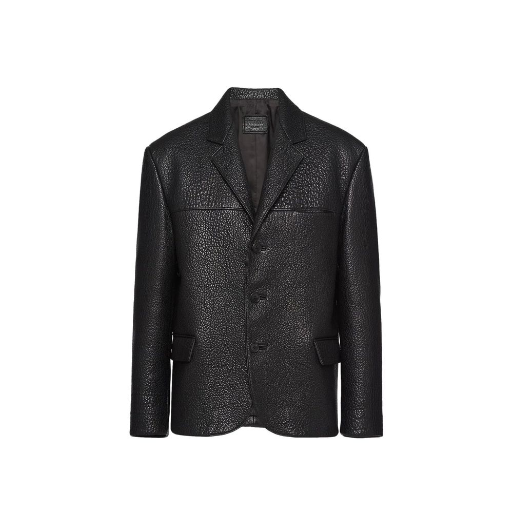 Single-Breasted Leather Jacket