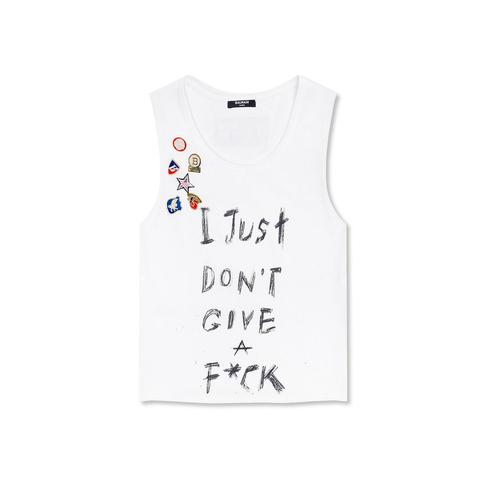 Printed Cotton Cropped T-Shirt