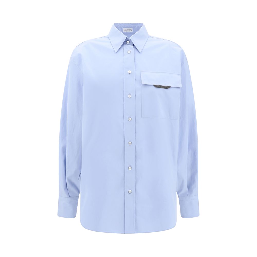 Shirt with iconic jewelry detail