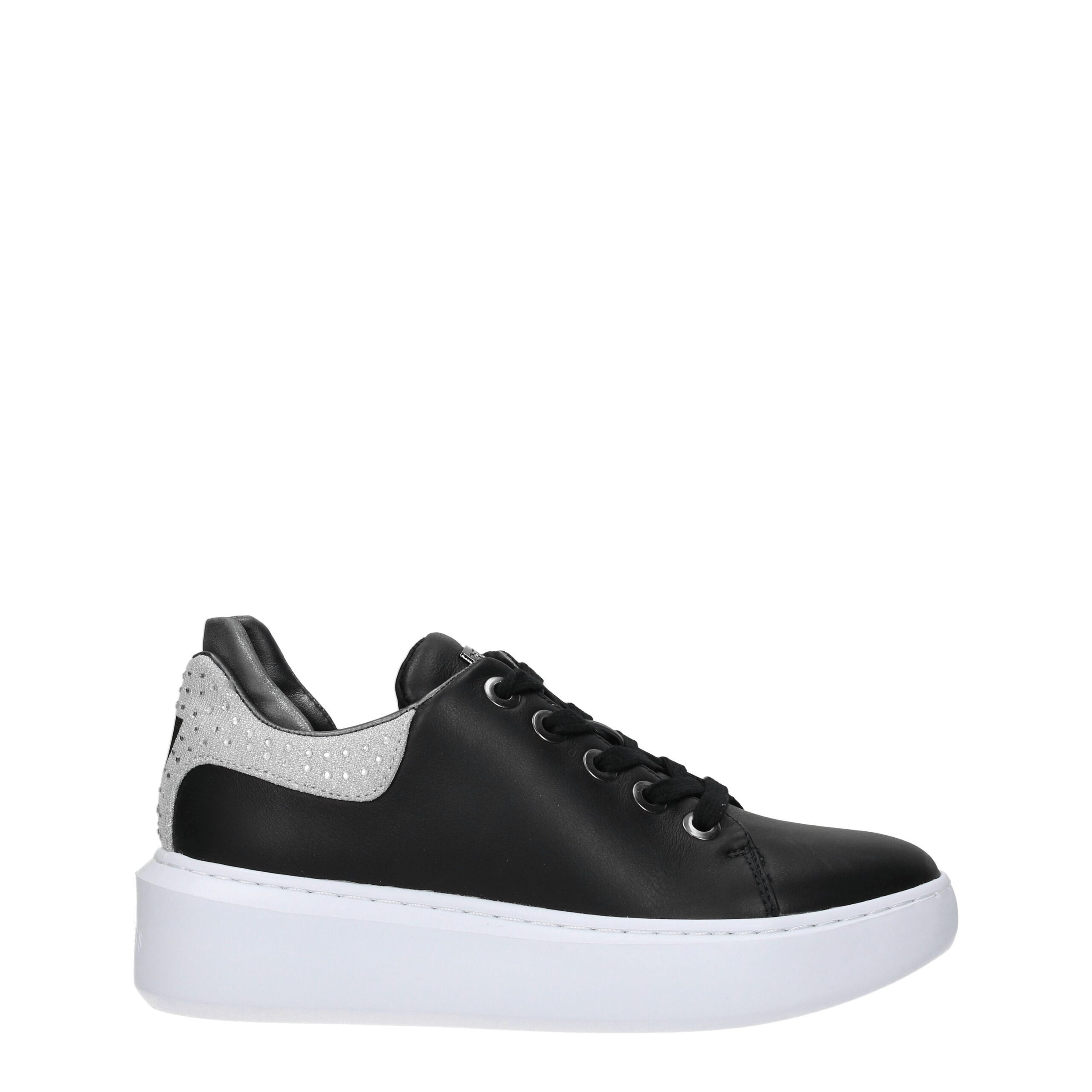 Black Polyethylene Platform Sneakers