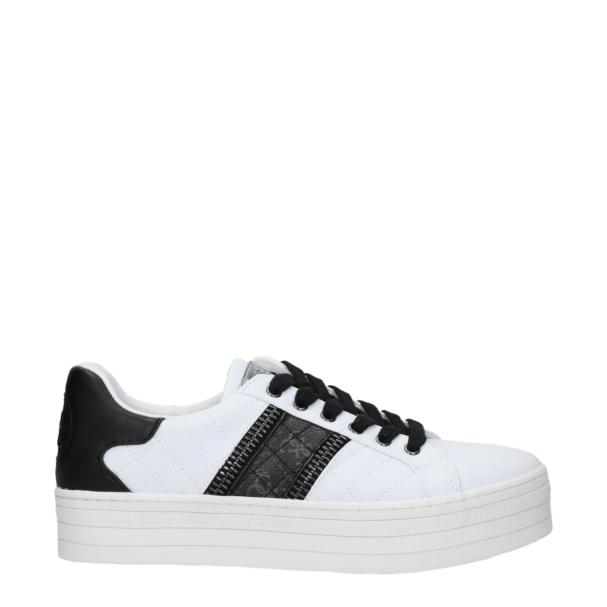 White Polyethylene Platform Sneakers