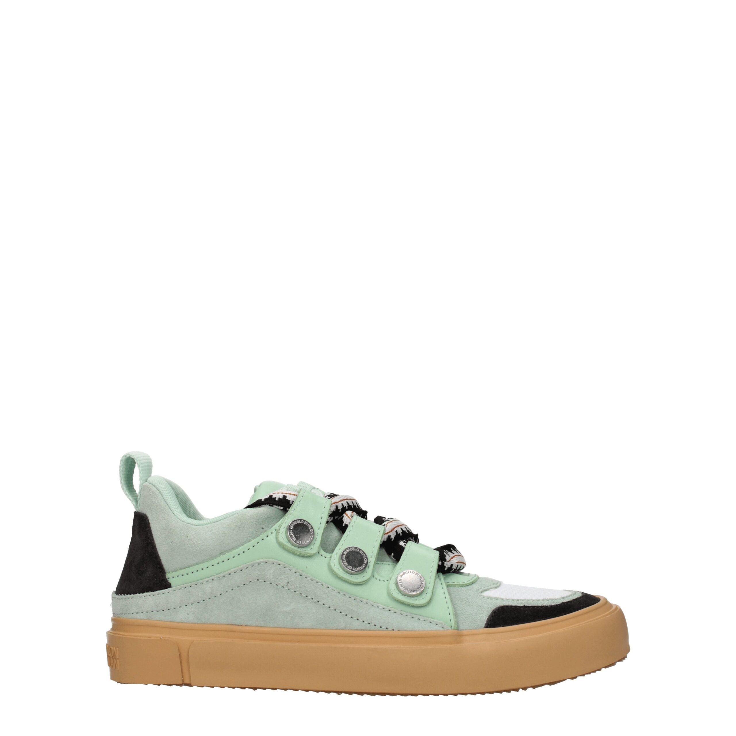 Green Leather Low Tops